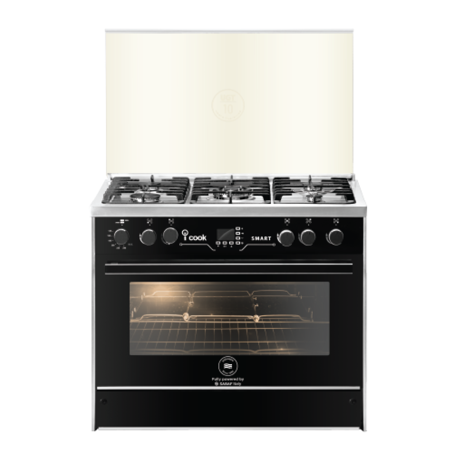 I cook Smart Gas Cooker from Unionaire, 5 Burners, Stainless Steel ...